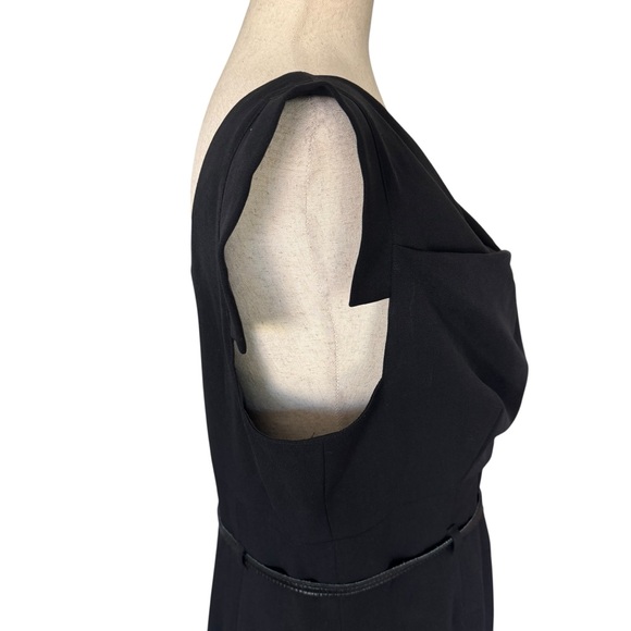Black Halo Classic Jackie O Draped Pencil Sheath Dress size 14 - Picture 6 of 16